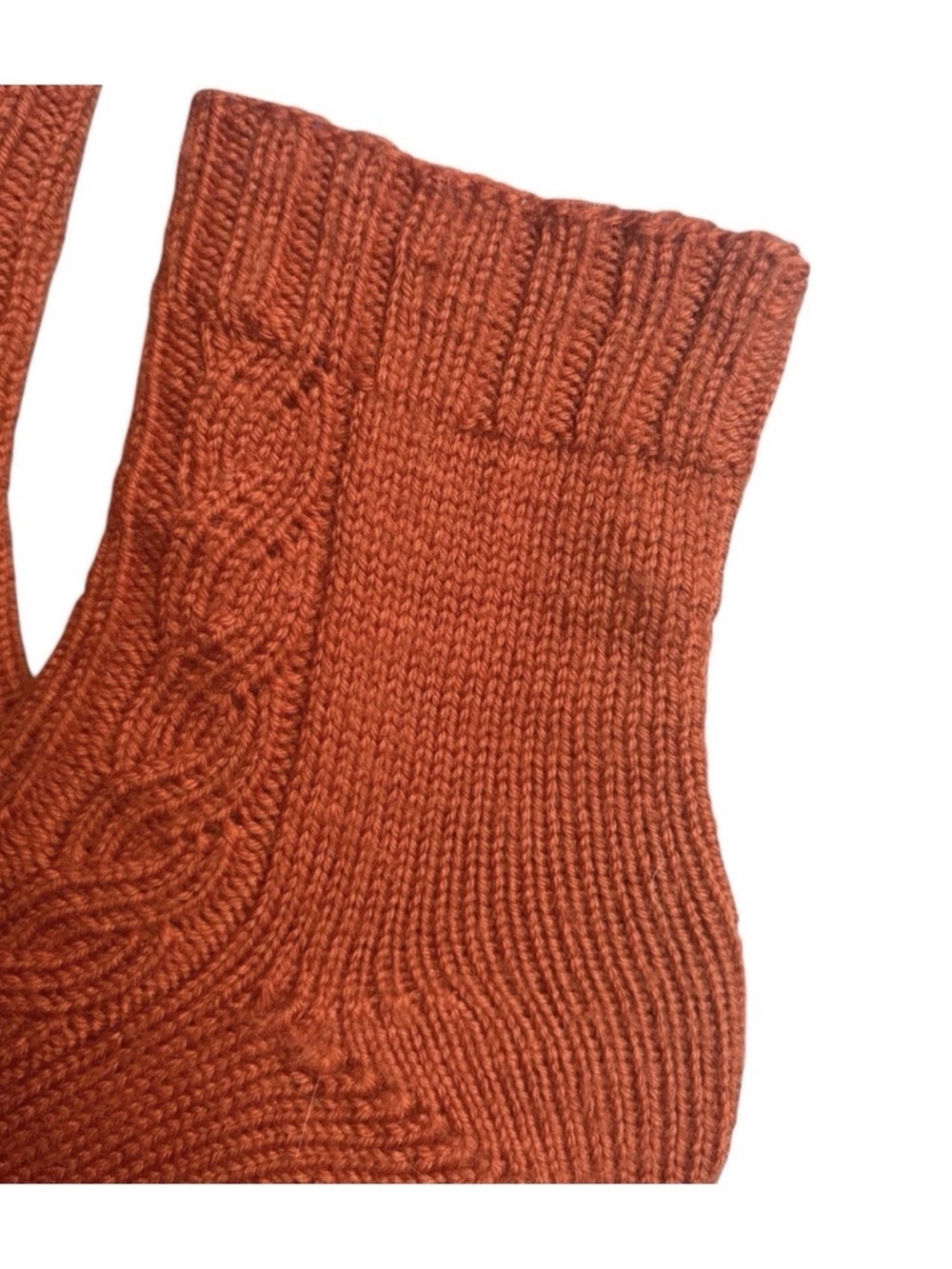 Hand Knit Wool Cable Sock - Picture 5 of 5